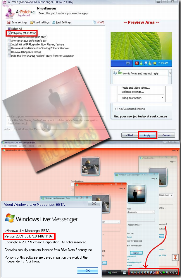 Windows Live Messenger v 9 + Patch 33570